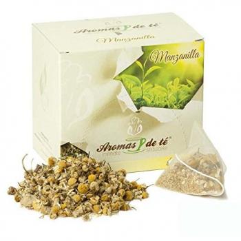 Aromas de Té - Pirámides de Manzanilla/Manzanilla Pirámides con Efecto Calmante y Reparador del Aparto Digestivo, 20 Pirámides