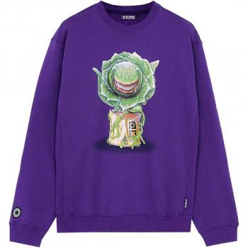 Purple Crewneck Sweatshirt Feed Me for Men