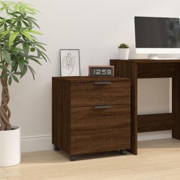 Archivador con ruedas de madera contrachapada roble Sonoma 45x38x54 cm
