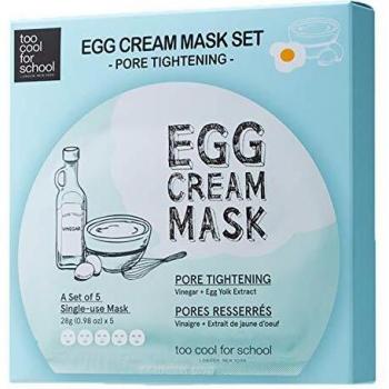 Too Cool For School Egg Cream Mask Set - 4 Types Pore Tightening Face Masks