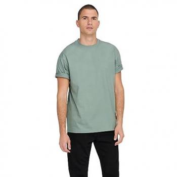 Camiseta de Hombre Only & Sons Modelo 'ONSFRED' con Cuello Redondo, Talla XL - Color Menta