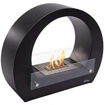 PURLINE Saturn Biochimenea de Suelo en Acero INOX Lacado en Negro