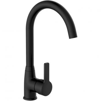 Grifo monomando de cocina DIZIANI - negro mate, acero inoxidable, cromado, blanco