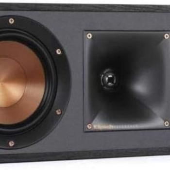 Klipsch R-52C Black Center Channel Speaker with High-Performance Audio