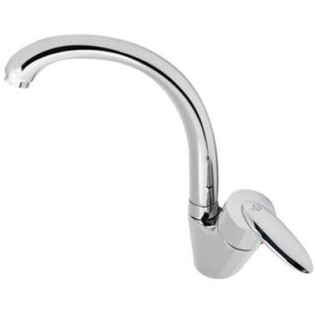 Monocomando de Fregadero Monoforo Caño Alto Cromo COMO