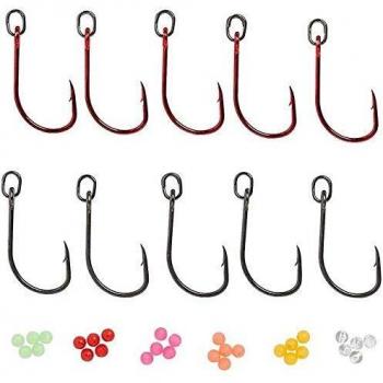 Savage Gear SG S1 Single Hook 4/0 Rojo & DG Kit 10pieza