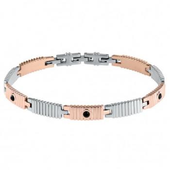 Pulsera de Hombre Morellato Urban en Acero Inoxidable, Piedras Preciosas, IP Oro Rosa - SABH30