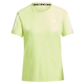Camiseta de Manga Corta Adidas Own The Run Verde Mujer Talla S