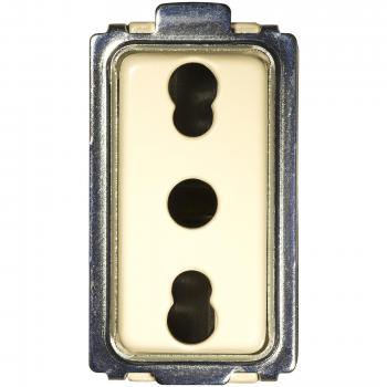 Presa Bivalente de Seguridad FEB 2045 2P+T Blanca Compatible Bticino Magic