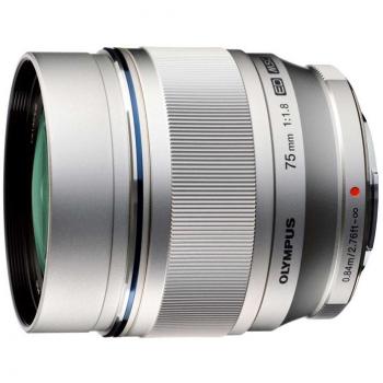 Olympus M.Zuiko Digital ED 75mm f/1.8 Lens for Micro Four Thirds, Silver (Used)
