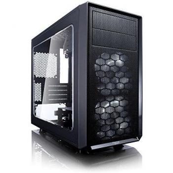 Fractal Design Focus G Mini - Black Micro ATX Tower Computer Case with Window and White LED Fans