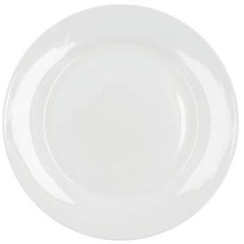 Plato Llano de Porcelana Apilable 26,25cm con Borde Fino - Alta Calidad, Apto Microondas y Frigorífico