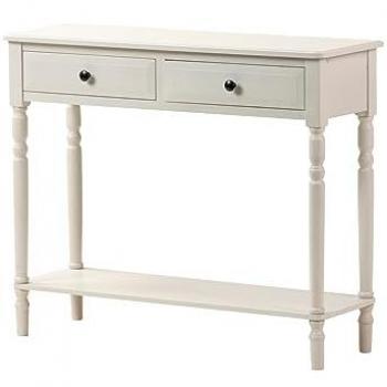 Consola MDF Pino Blanco y Negro 90x30x75 cm - Ideal para la Entrada