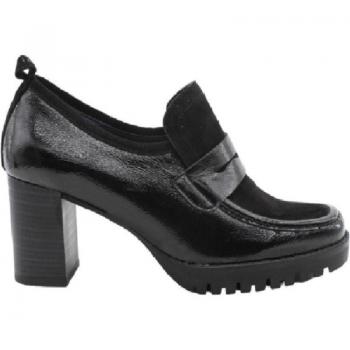 Zapatos de tacón Dorking para mujer en color negro, piel naplak, con tacón