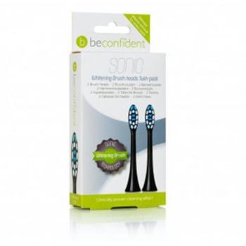Beconfident Sonic Toothbrush Heads Whitening Black Pack of 2