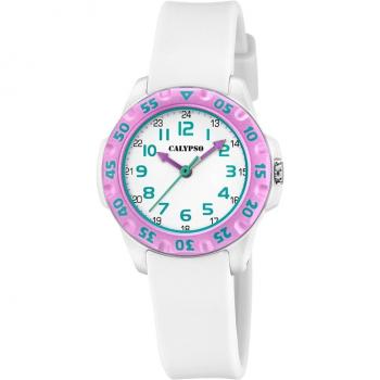 Reloj Calypso K5829/1 Digitana Infantil Caja de Caucho Blanco