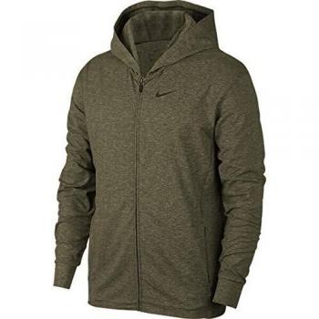 Nike Dry Full Zip Hyperdry Sudadera con Capucha, Hombre, Cargo Khaki/Htr/Black, Large