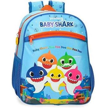 Baby Shark Shark Family Mochila Azul 27x33x11 cms Microfibra 9.8L