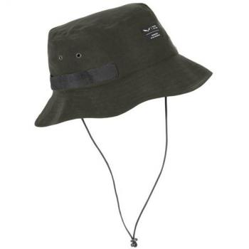 Sombrero Salewa Puez Hemp Brimmed Verde y Negro - M, material: cáñamo, diseño de ala ancha, protección UV, transpirable, ajuste cómodo