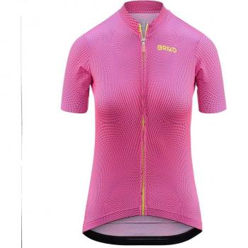 Briko - Maillot ciclismo de mujer Classic Jersey Lady 2.0, manga corta, color rosa, talla XL