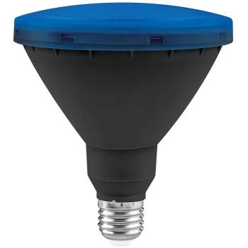 Bombilla LED Jardín PAR38 IP65 E27 15W Azul Matel
