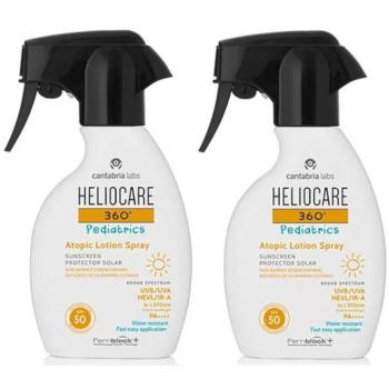 Heliocare 360 Pediatrics SPF50 Loción Pediátrica Spray Piel Atópica 250 ml + 250 ml Duplo