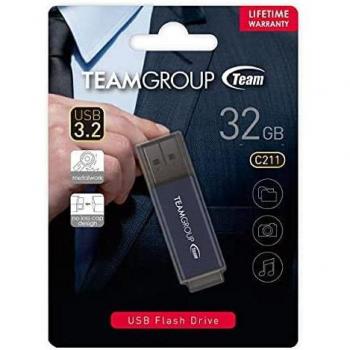 Team Group C211 Flash Drive 32GB USB Type-A 3.2 Gen 1 (3.1 Gen 1) Blue