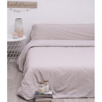 Funda Nórdica Rosa Palid - 100% Algodón Lavado, Tacto Suave, Sin Encogimientos, Antialérgica, Incluye Perfume, Cama 105 cm (180x260cm) +