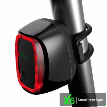 Luces Traseras Bicicleta, Recargable USB Luces traseras, Inteligente Luces de la cola de la bici LED parpadeante bicicleta luz trasera, MeiLan X6 USB Luces traseras con iluminación sensor y movimiento sensor