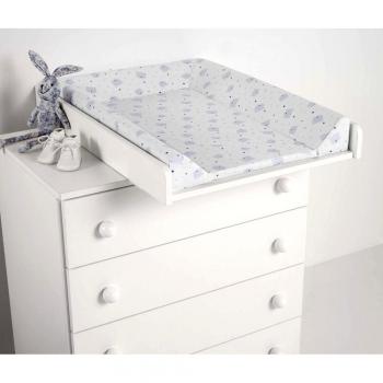 Micuna CP-1199 Plus 2 - Cambiador con tapizado osos corazones, color blanco y azul