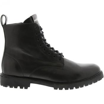 Blackstone Lace Up Boots - Black Leather, EU49