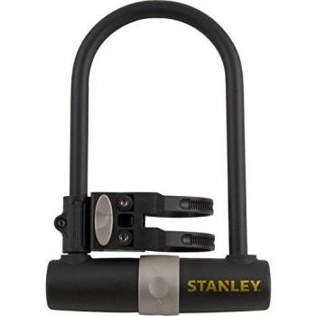 Stanley U-Shape - Candado para bicicletas, tamaño mediano), color negro