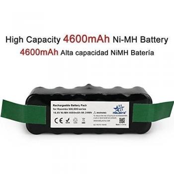 MELASTA Alta capacidad14.4V 4600mAh Ni-MH Batería de repuesto para iRobot Roomba 500 510 530 531 532 533 535 536 540 545 550 552 560 562 570 580 581 585 595 600 620 630 650 660 700 760 770 780 790 800 870 880 R3 80501 4419696