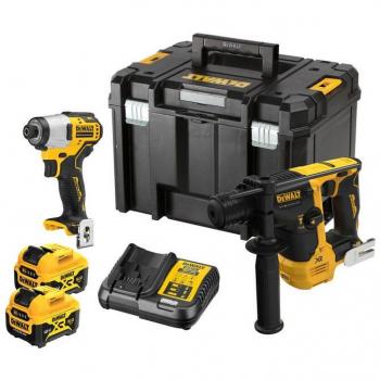 Set Combo DeWALT 18V XR con 2 Baterías de 5.0Ah y Herramientas DCH072L2 y DCF801