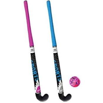 Angel Sport Hockeybal Hockeyset 2 Schläger - Palo de Hockey sobre Hierba, Color Azul, Talla 71 cm
