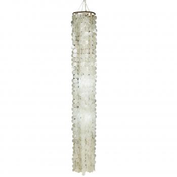 Lámpara colgante Capiz con conchas, altura 235 cm