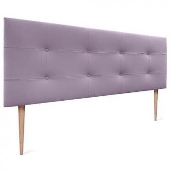 Cabecero Acolchado Capitone de Polipiel Lila 135x115cm con Grosor de 8cm para Camas 120/135/140
