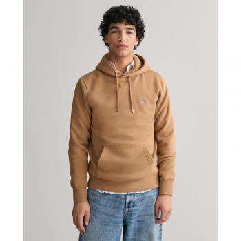 Gant Men's Beige Reg Shield Hoodie Sweatshirt
