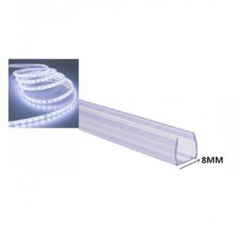 Perfil de Plástico de 1 Mt Sin Tapa para Tira LED de 8 Mm - Ps-8mm