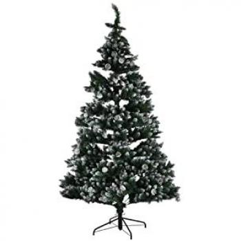 Árbol de Navidad DKD Home Decor Luz LED Verde Metal Polietileno 130 x 130 x 218 cm