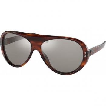Ralph Lauren RL8194 Pilot Sunglasses for Men and Women, Havana Brown Acetate, 50mm