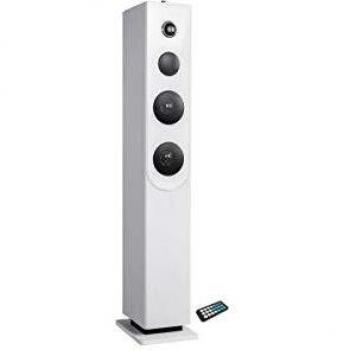 Torre de Sonido Bluetooth Inovalley HP33-CD con Reproductor de CD y Potencia de 100 Watts - Blanco
