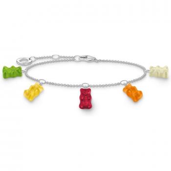 Thomas Sabo HARIBO Colorful Goldbear Sterling Silver Bracelet with Crystal Glass