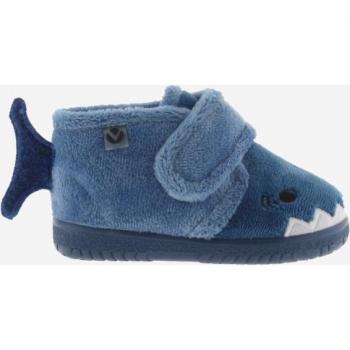 Victoria - Zapatillas de casa de bebés de pelo animalitos con tira adherente