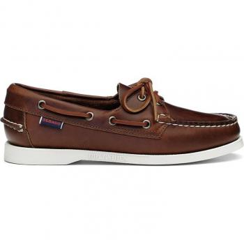 Náuticos de mujer Sebago Docksides Portland Waxed de piel color marrón - Talla 39