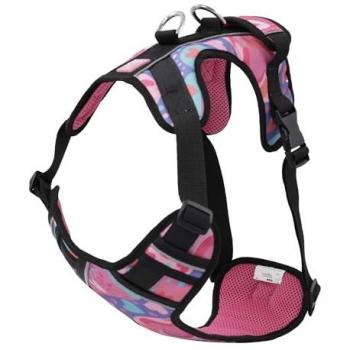 Totto Arnés de Pecho Estampado Mega Heikul Talla L para Mascotas, Ajustable, Detalles Reflectivos, Argolla para Correa y Manija, Fácil de Colocar, Ligero, Estampado Mega Cor