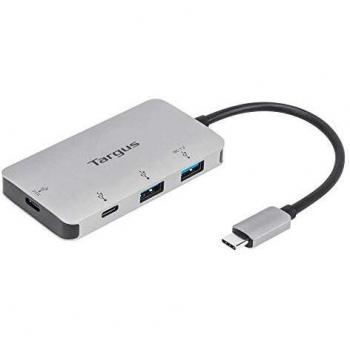 Targus ACH228EU Hub multipuerto USB-C con 2 Puertos USB-A y 2 Puertos USB-C con Capacidad de Paso de Carga de hasta 100 W