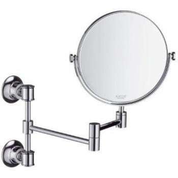 Axor Montreux Chrome Wall-Mounted Extendable Shaving and Cosmetic Mirror