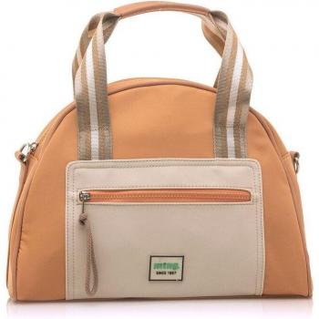 Mustang Aeron2 Bolso de Mano para Mujer en Tejido Naranja con Cierre de Cremallera