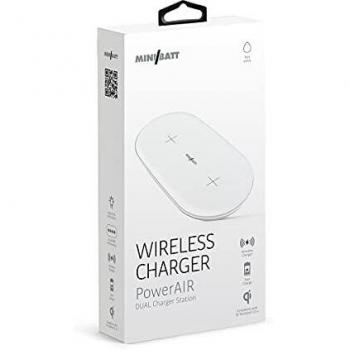 miniBatt PowerAIR - Base de Carga inalámbrica Qi para 2 Dispositivos